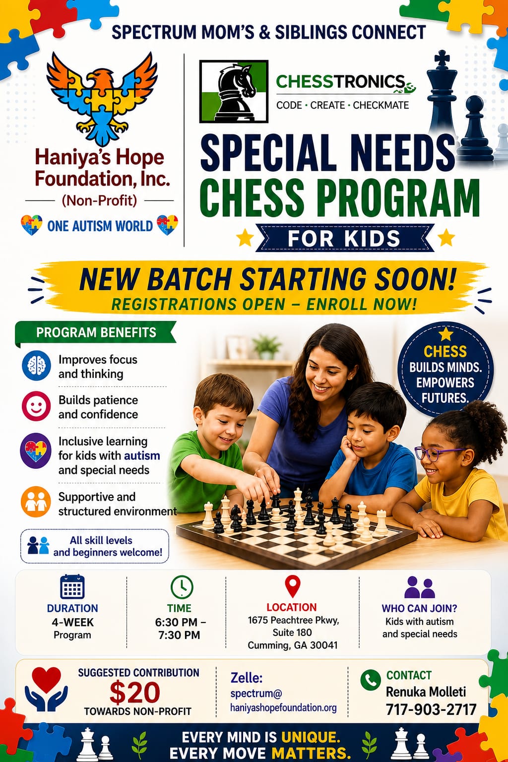 ADAPTIVE CHESS PROGRAM THINK PLAY GROW – Chesstronics